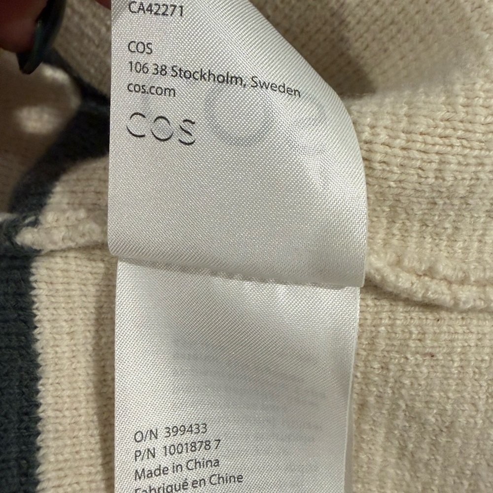 COS Men’s Regular Fit Cardigan - Wool/Cotton Blend - Picture 6 of 8